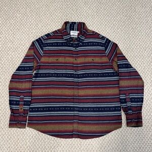 Goodfellow & Co Red and Blue Casual Button Down Shirt